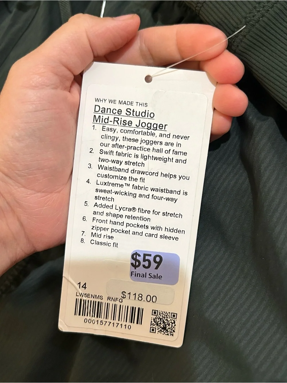 Lululemon Dance Studio Joggers Mid Rise NWT!!